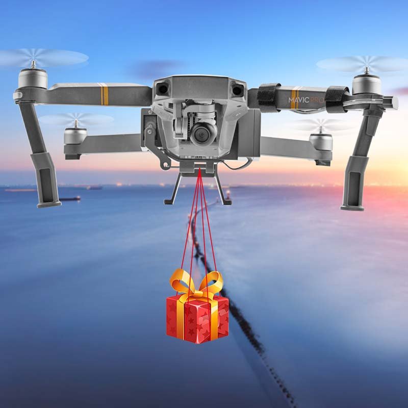 RC Airplane Thrower for DJI Mavic Pro Drone Wedding Proposal Delivery Air Dropping Transport Gift Parachute Aircraft Accessories 