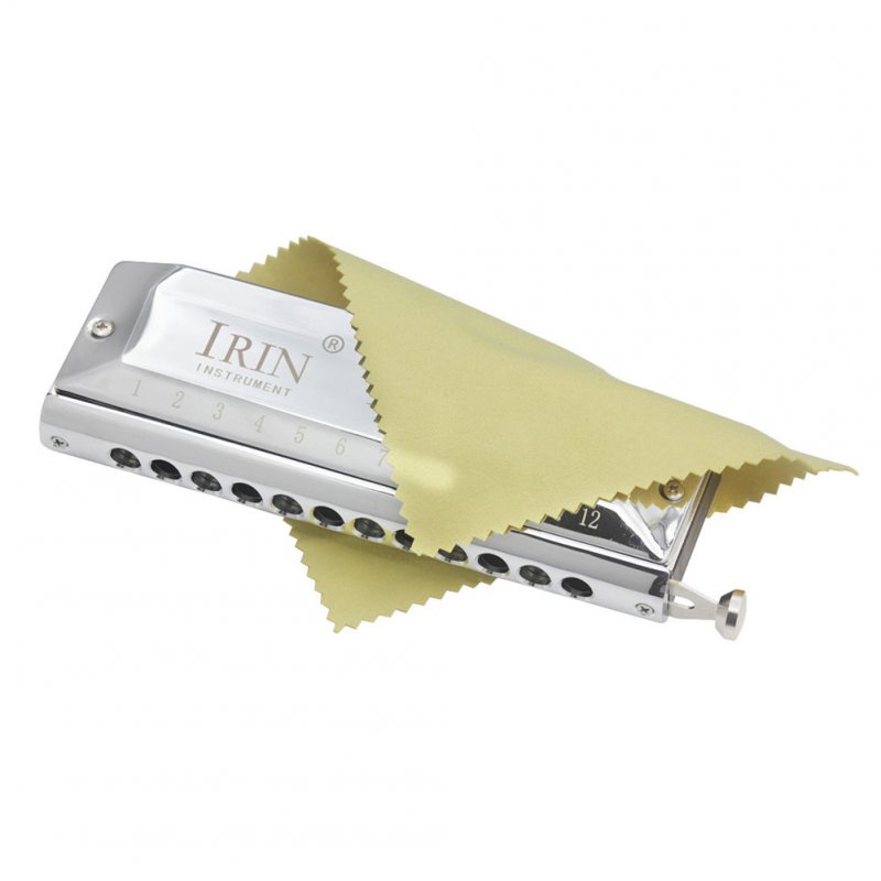 IRIN 1248 12 Holes 48 Tones Chromatic Scale Harmonica + Case + Wipe Cloth(Carton) 