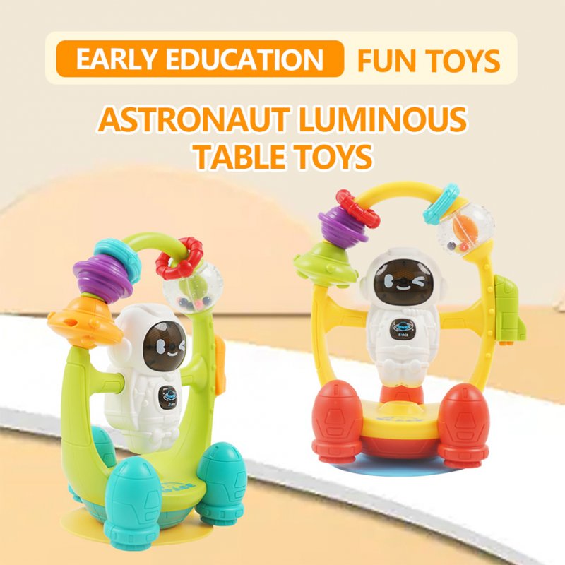 High Chair Toy With Suction Cup Electric Astronauts Rattle Multi-functional Tray Toys With Sound Lights Effects For Gift 