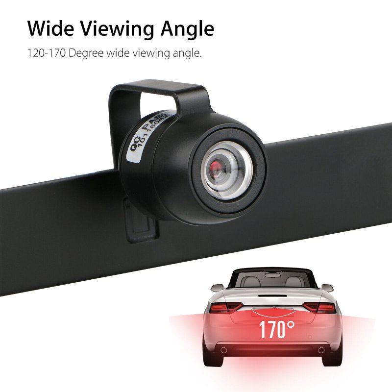 Car Reverse Backup Camera 170-degree Wide Viewing Angle Hd Night Vision Rear View Parking Cam Waterproof Camcorder 