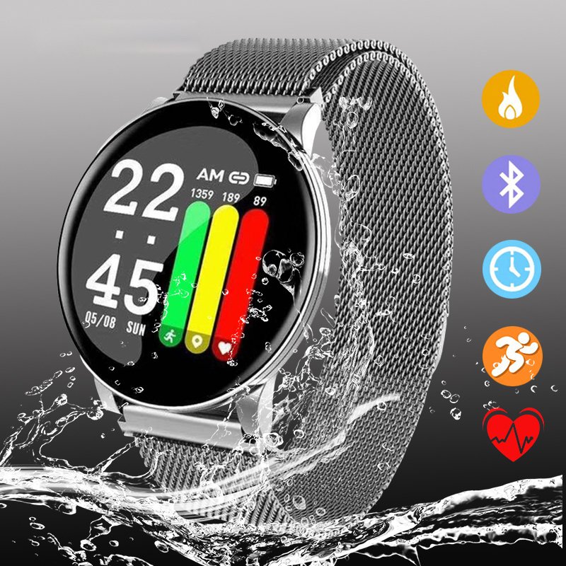 W8 Smart Watch Ladies Weather Forecast Fitness Sports Tracker Heart Rate Monitor Smartwatch Android Women Men's Watches Smart Bracelet 