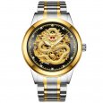 Men Mechanical Watch - Silver Black