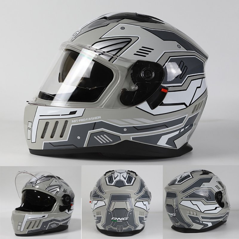 Motorcycle Modular Full Face Helmet Dual Visor Wireless Headphones Integrated Modular Air Vents Ventilation Helmet 