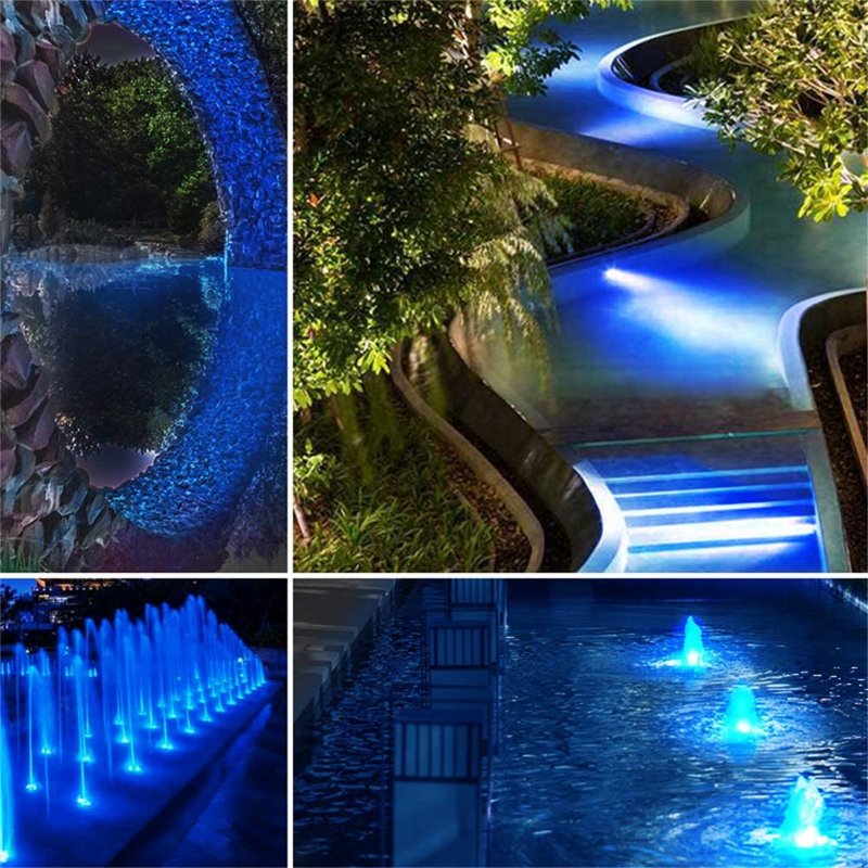 Solar Pond Lights, IP68 Waterproof Fountain Lights, LED RGB LED Underwater Spotlights Color Changing Submersible Fountain Lights For Garden Courtyard Aquarium Tank Swimming Pool Spotlights 