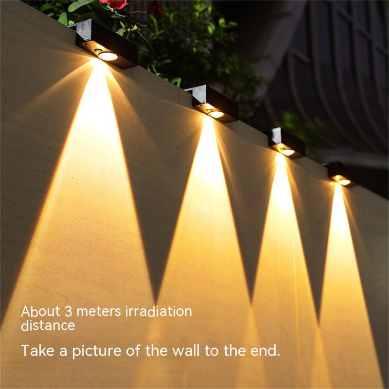 LED Solar Deck Lights Outdoor Waterproof Solar Powered Step Lights For Stairs Step Fence Yard Patio Pathway 