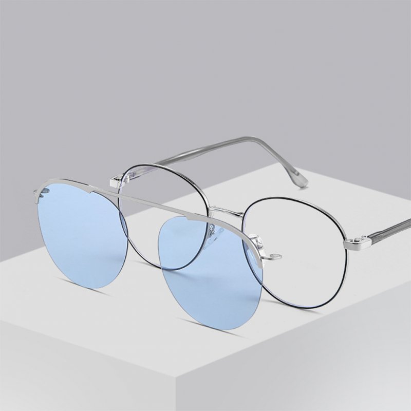 3pcs Men Glasses Set Magnetic Polarized Sunglasses Magnetic Night Vision Sunglasses Anti-blue Myopia Glasses 