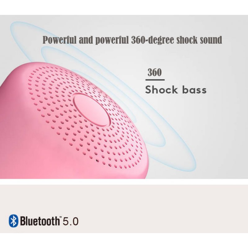 Portable Speaker Bluetooth4.2 Mini Wireless Speaker Small Sound Box Built-in 400mA Battery Support 32GB TF Card Hands-free Calling Fresh Bright Color  