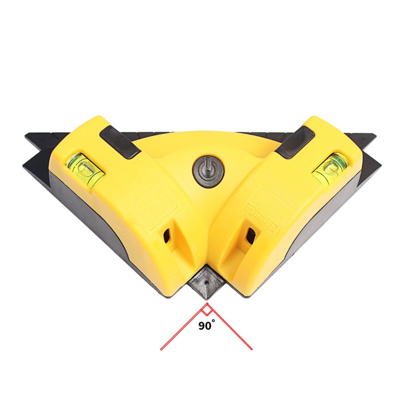 Right-angle 90-degree Infrared Level Instrument Horizontal Ruler Ink Line Instrument with 2 Suction Cups