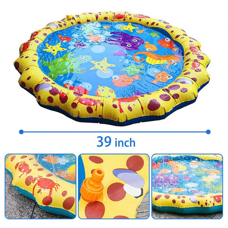 Sprinkler Pad For Kids 39'' Sprinkler Play Mat Outdoor Pool Party Water Play Toys Water Play Game For Kids Pets 