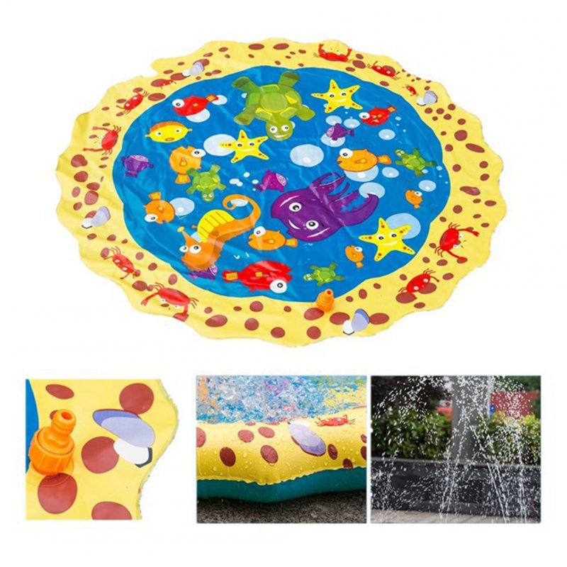 Sprinkler Pad For Kids 39'' Sprinkler Play Mat Outdoor Pool Party Water Play Toys Water Play Game For Kids Pets 