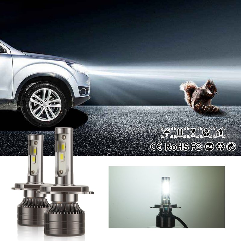 1 pair LED Headlight Bulb 60W 6,000LM ZES-3575 LED chip Automobile LED headlight Car Headlamp H4/9003
