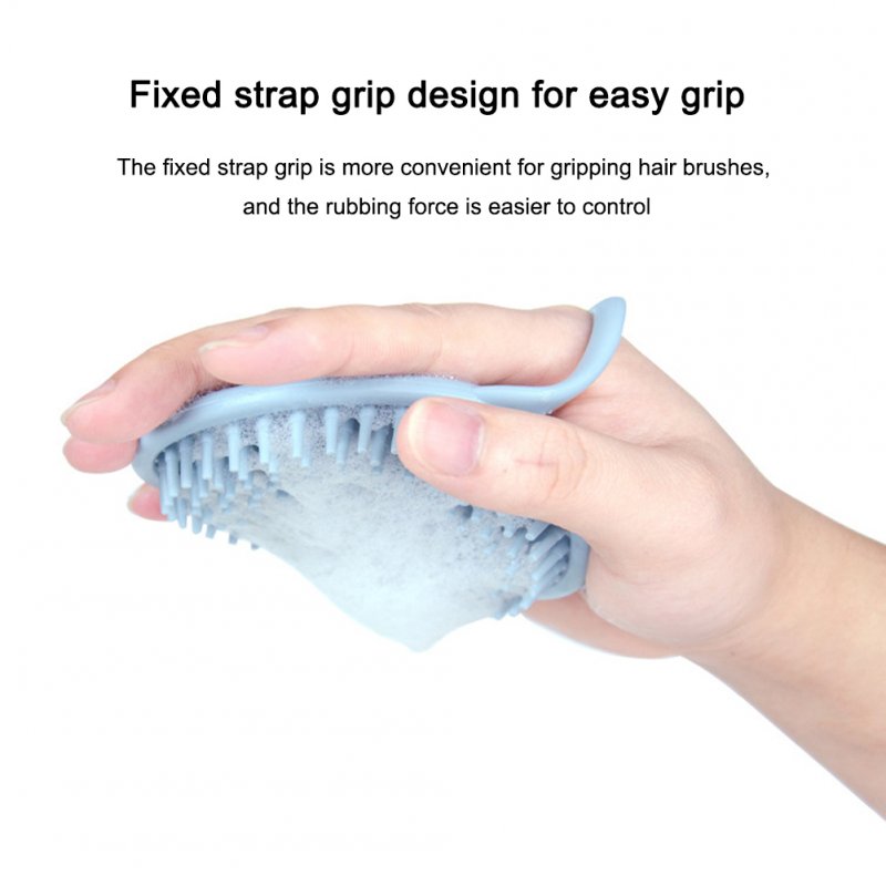 Children Manual Head Scrubber Soft Silicone Bristles Portable Shampoo Brush Scalp Care For All Hair Types 