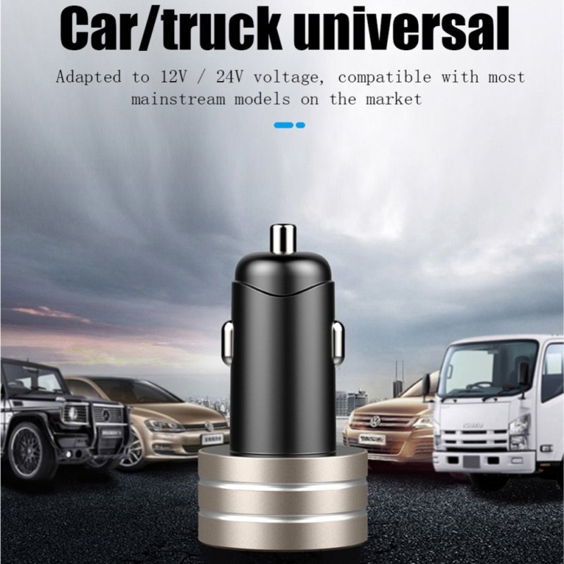 3.1A Dual USB Vehicle Charger TYPE-C Charge Interface Fast Car Charger 