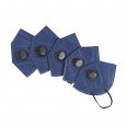 5pcs/set Disposable KN95 Respirator blue