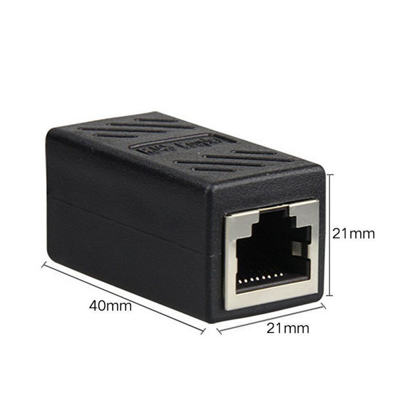 1Pc/2Pcs CAT6 Network Ethernet RJ45 Female – Female LAN Connector Network Adapter Cou