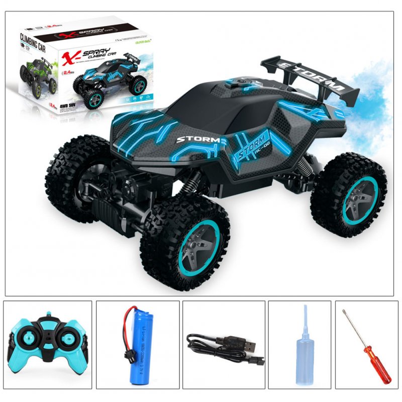 Four-wheel Drive RC Car Toy Stunt Off-road Climbing RCCar with Spray Light for Children Gifts 