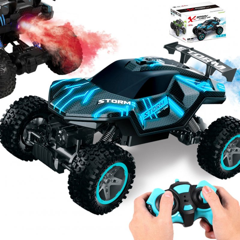 Four-wheel Drive RC Car Toy Stunt Off-road Climbing RCCar with Spray Light for Children Gifts 