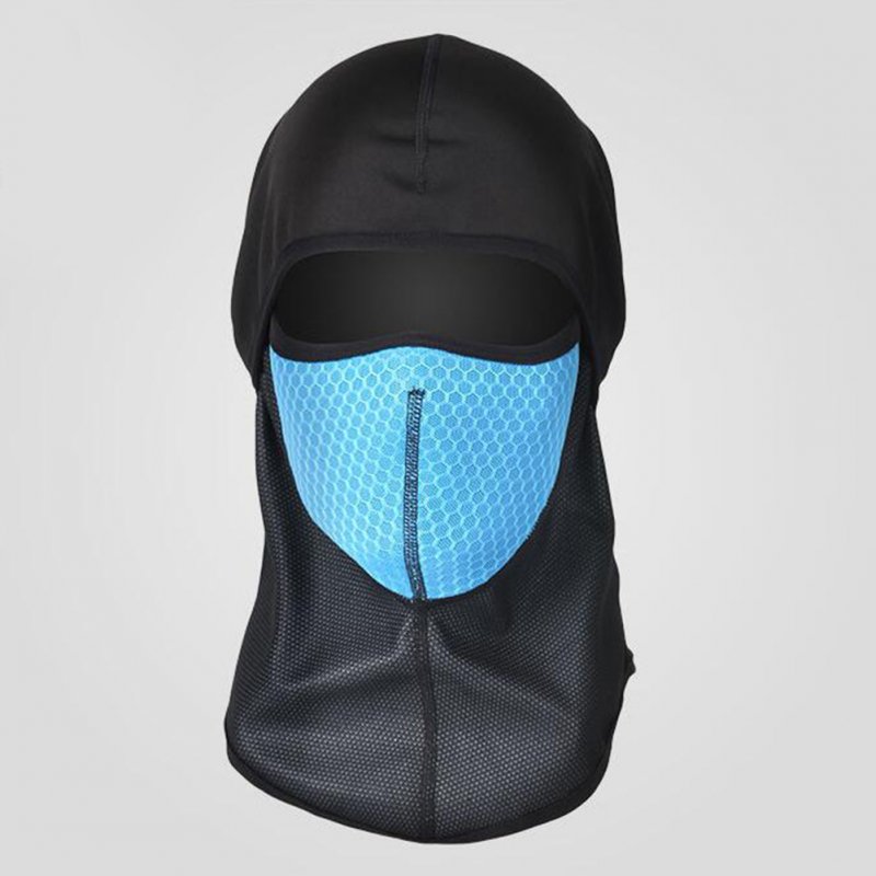 Motorcycle Head Covering Masks Windproof Cold Proof Cycling Masks Balaclava Cap Motorcycle Head Covering Masks blue_One size