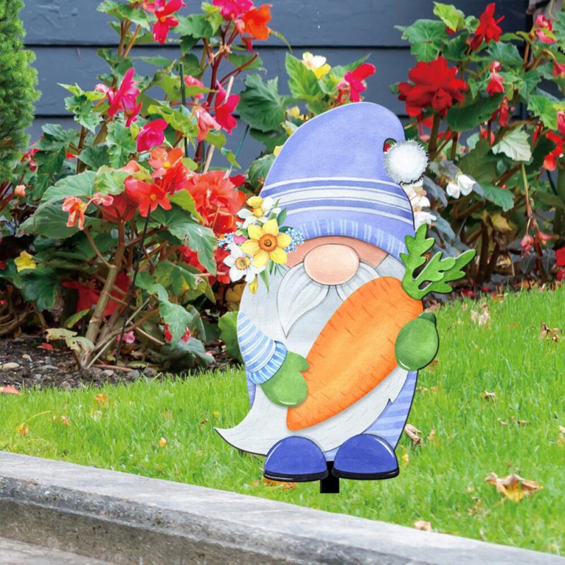Easter Dwarf Radish Acrylic Yard Stakes Strong Weather Resistant Yard Signs For Outdoor Patio Lawn Decorations 