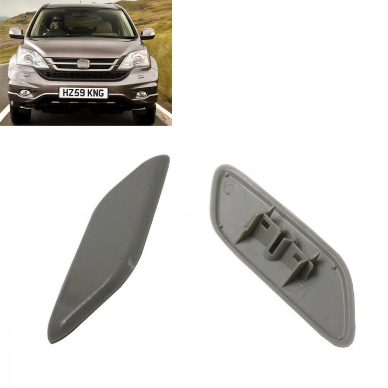 2Pcs Left+Right Caps Cover Headlight Cleaning Washer Nozzle Cover for Honda CRV 2006-2012