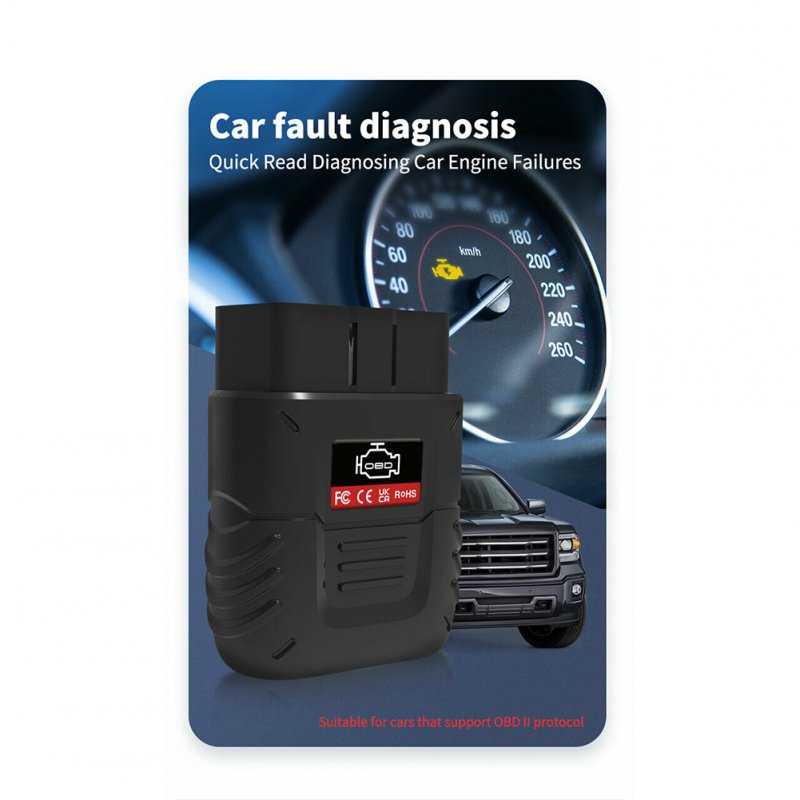 ELM 327 OBD 2 Car Bluetooth-compatible Code Scanner Reader Automotive Diagnostic Tool Fault Detection Props 