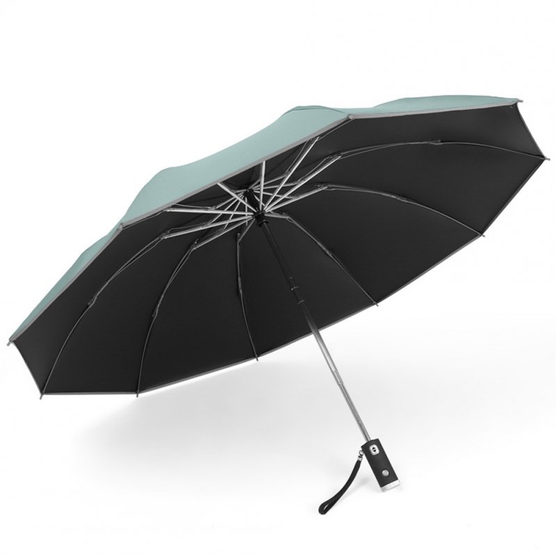 Outdoor Mini Umbrella With Led Light 10 Ribs Portable Lightweight Folding Sun Rain Umbrella 