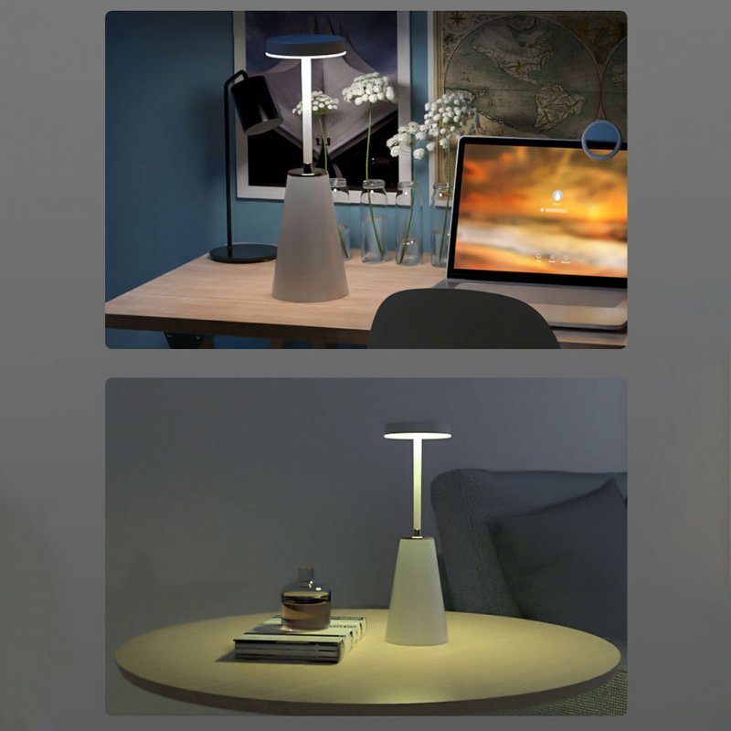 LED Desk Lamp Built-In 2000mAh Battery 3 Color Stepless Dimming Wireless Charging Touch Sensor Night Light 