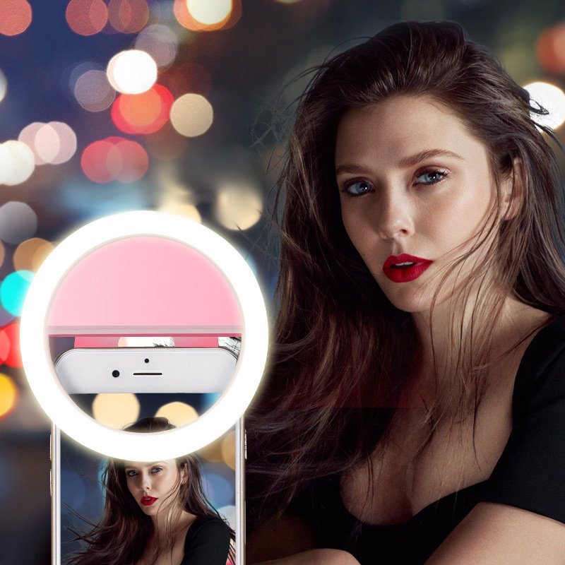 USB Charging LED Self-timer Selfie Ring Light Auxiliary Lighting for Mobile Phone 
