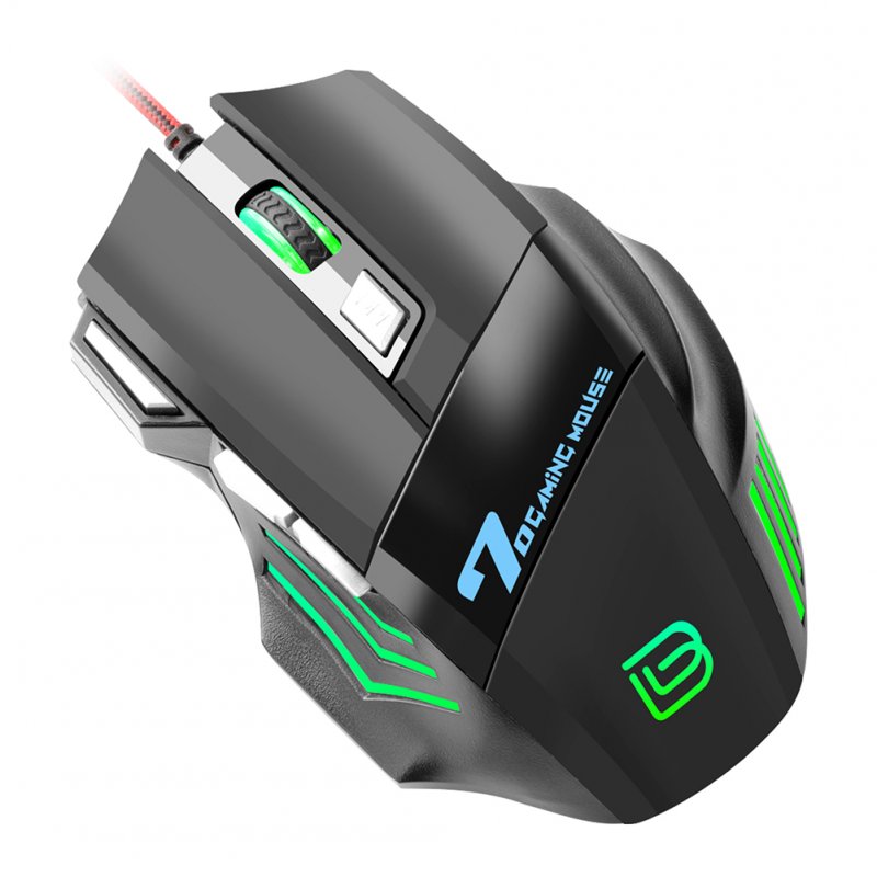 G5 Wired Gaming Mouse 7d RGB Luminous 7 Buttons 3200 Dpi Usb Mechanical Mice Compatible For Windows 2000 / Xp / Win7 / Win8 / Win10 