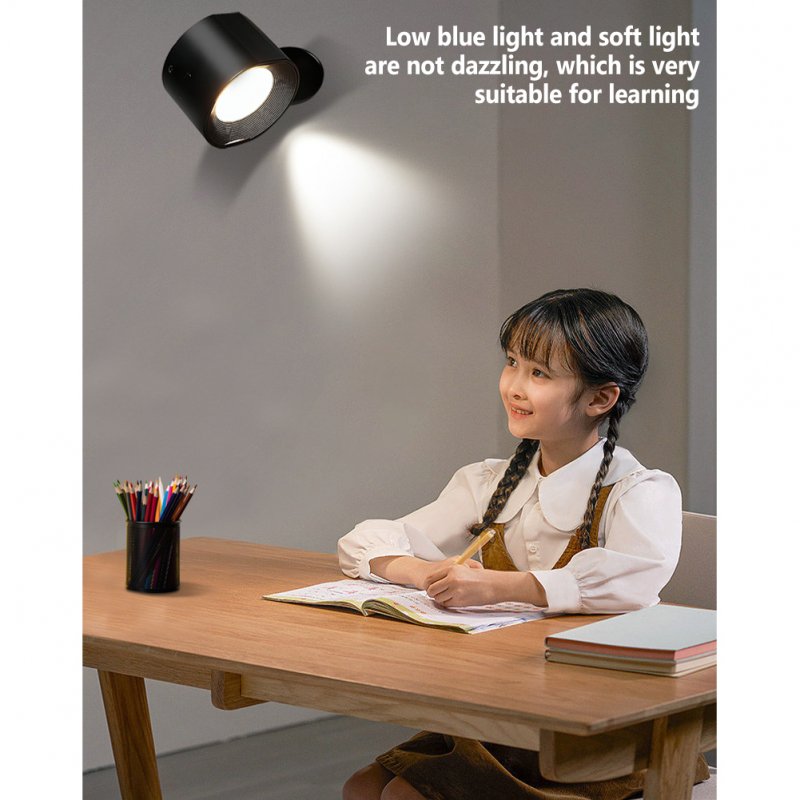 Led Wall Lamp Luminous Adjustable Brightness Usb Rechargeable Remote Control Bedside Reading Lights 