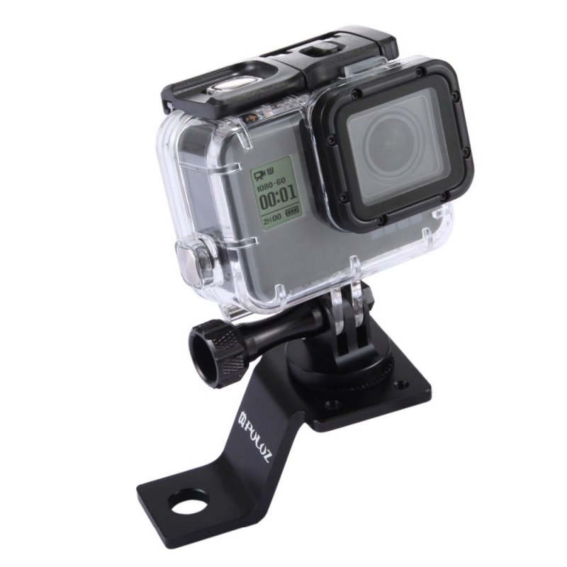 PULUZ Aluminum Alloy Motorcycle Fixed Holder Mount Tripod Adapter for Go Pro 5 Session 