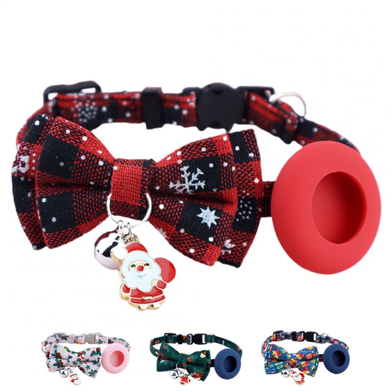 Christmas Pet Collar With Cute Bow Tie Quick-Release Buckle Pet Neck Accessories For Small Medium Large Dogs Cats 