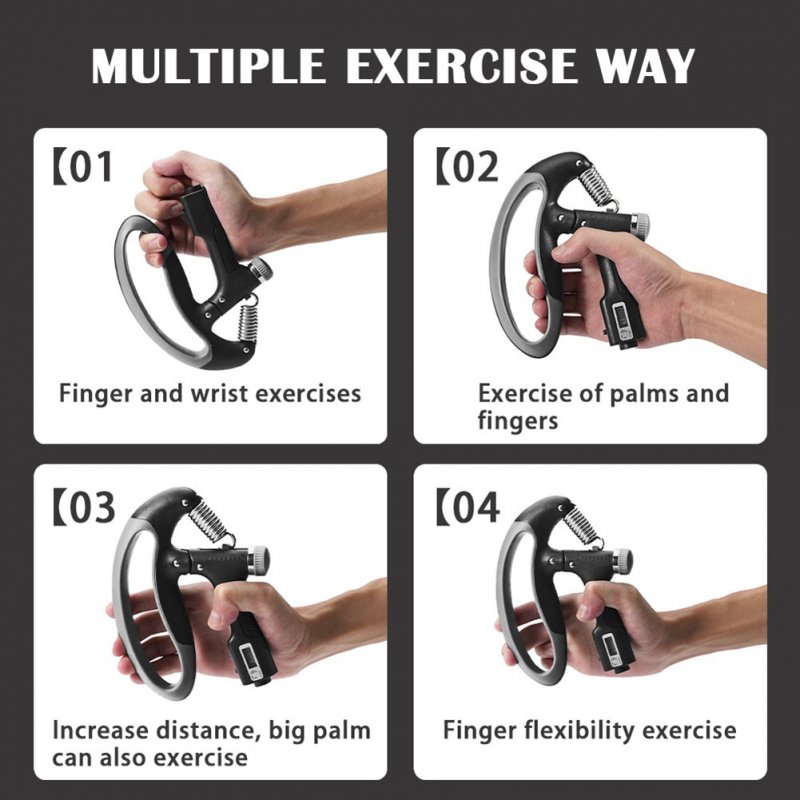 Professional Countable Gripper Exerciser 10-100kg Adjustable Non-slip Hand Grip Strengthener Fitness Equipment 