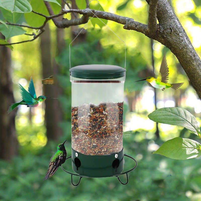 Hanging Hummingbird Water Feeder With 4 Feeding Ports Squirrel-Proof Bird Feeder For Outdoor Yard Garden Decorations 