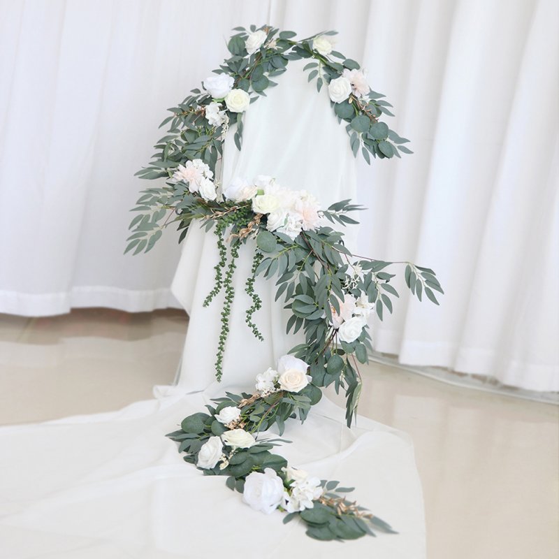 Outdoor Imitation Garland Densed Lengthened Handcrafted Wedding Centerpieces Table Decor Arch Backdrop Decorations 
