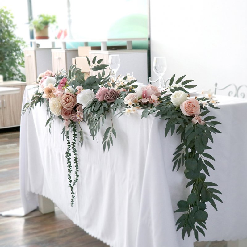 Outdoor Wedding Imitation Garland Table Flower Wedding Centerpieces Table Decor Arch Backdrop Decorations 
