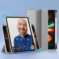 Tablet  Protective  Cover Silicone Case With Pen Slot Magnetic 360 Degree Rotatable Foldable Design Compatible For Pro2 Pro3 Pro5 Air4 grey_Air4