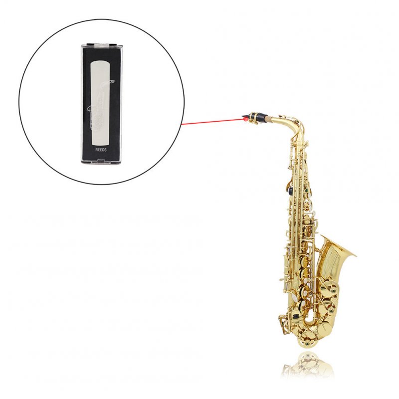 ABS Alto Saxophone Resin Reed +ABS Reed Box Woodwind Instruments for Long-time Exercise Beginners 