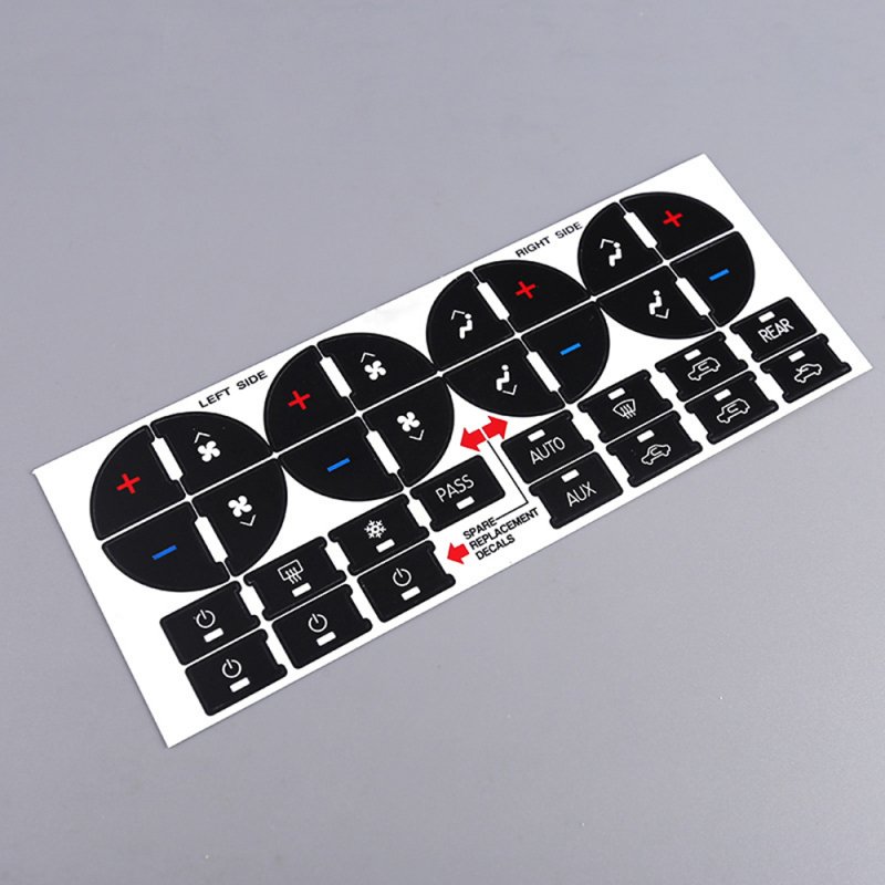 2pcs AC Dash Button Sticker Auto Button AC Central Control Repair Stickers 