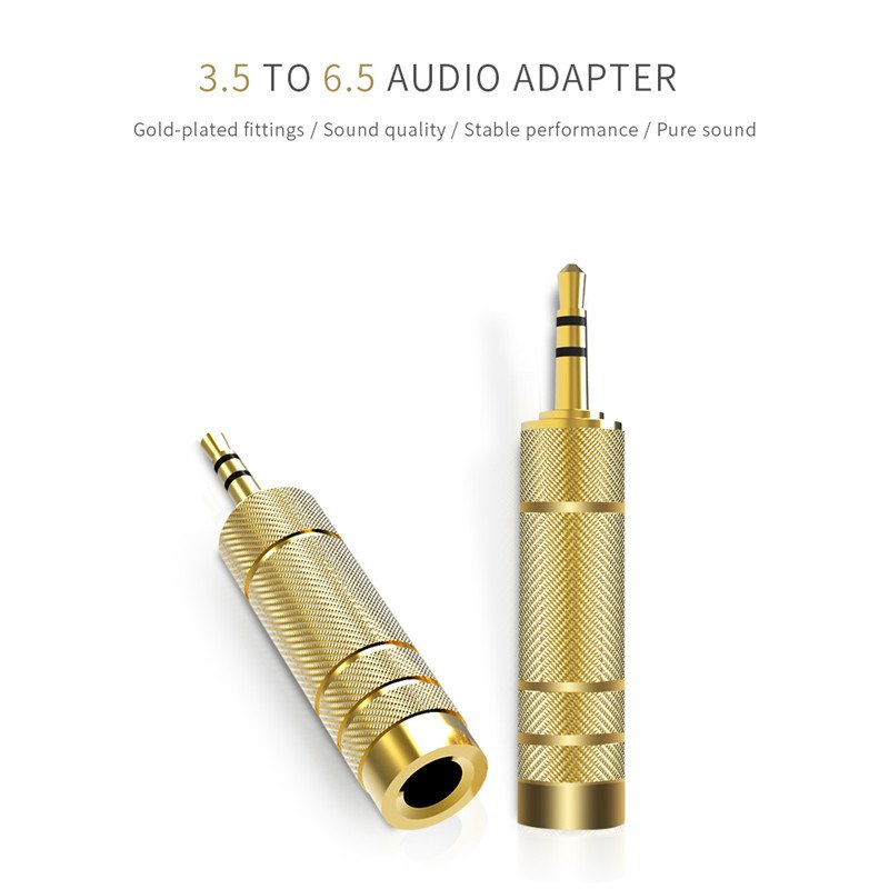 Headset 3.5 to 6.5 Converter 3.5mm Male to 6.5mm Female Jack Plug Microphone MIC Audio Adapter for PC Phone Stereo