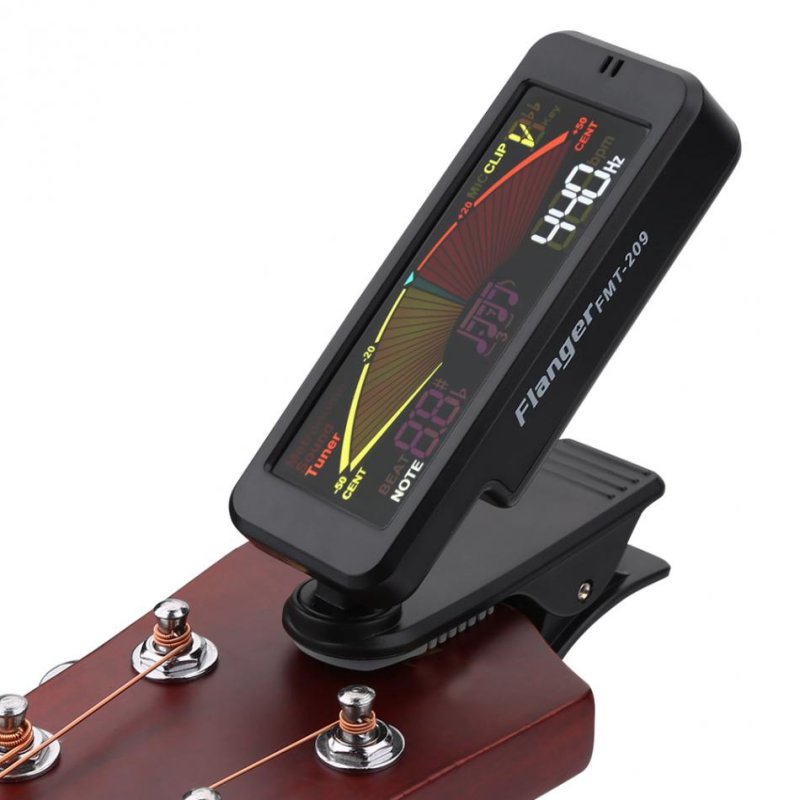 Flanger FMT-209 Guitar Tuner Digital Clip-on Guitar Tuner with Clip Mount for Chromatic Guitar Bass Ukulele