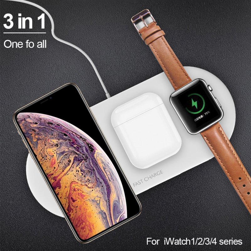 3 in 1 10W Wireless Charger Station Stand Pad for iPhone X XS For Apple Watch Airpods Charging Dock for i watch 3 for xiaomi mi9 