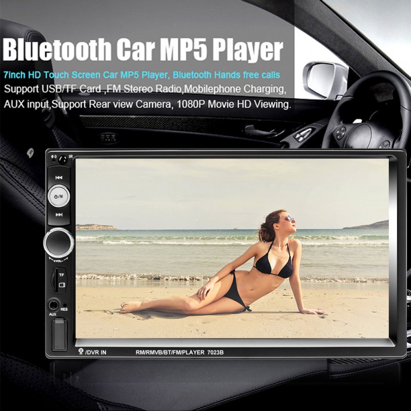 Dual Din Car Radio 7 Inch Hd Lcd Touch Screen Sd Card Bluetooth Call Mp4 Multimedia Player 7023b 