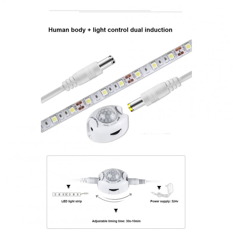 Led Human Motion Sensor Light Automatic On/off Dc5-24v Led Lamp Strip With Timing Function Smart Home Appliances 