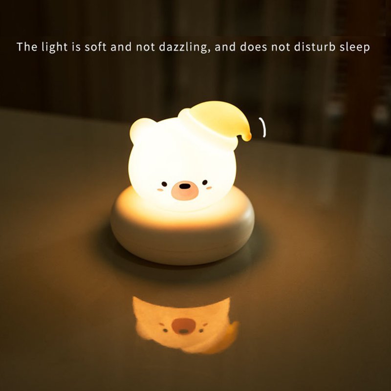 3w Cartoon Silicone Led Night Light USB Rechargeable Bedroom Bedside Lamps Christmas Gift For Girls Boys bunny 3W