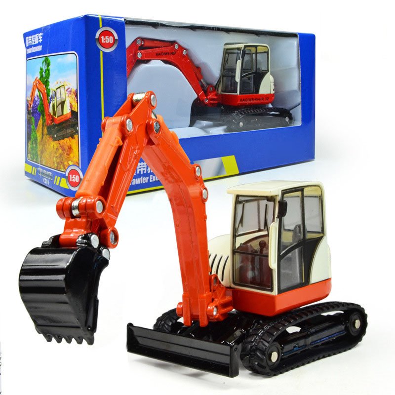 1:50 Alloy Excavator Toy 360 Degree Rotatable Multi-joint Movement Construction Engineering Vehicle 