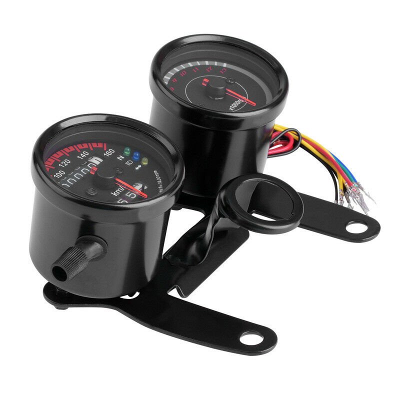 For Honda Cafe Racer Motorcycle Odometer Speedmeter Tachometer LED Speed Meter 