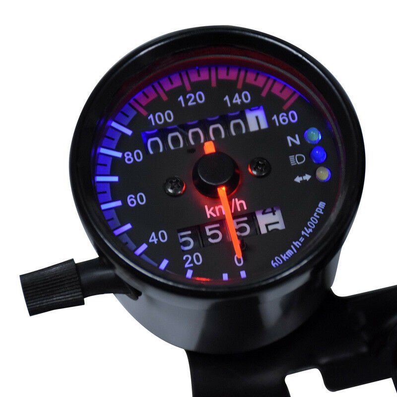 For Honda Cafe Racer Motorcycle Odometer Speedmeter Tachometer LED Speed Meter 