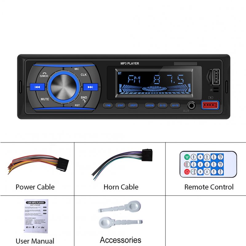 Car Mp3 Player Bluetooth Location Finder U Disk Power Amplifier Radio with Remote Control 