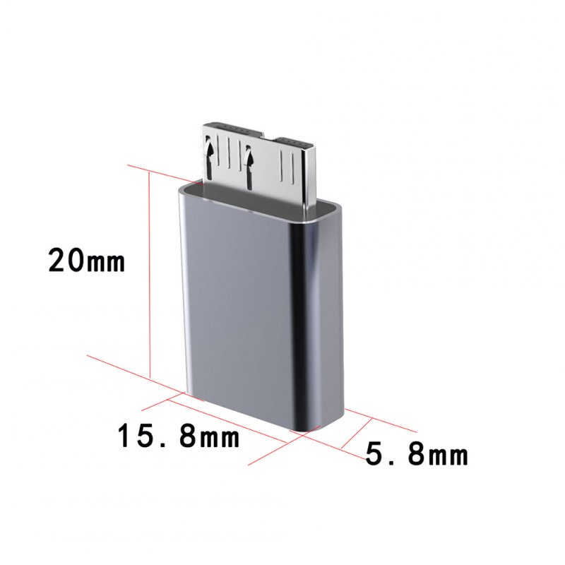 Usb 3.1 Type C Female To Micro Usb 3.0 Male Connector Adapter External Mobile Hard Disk Box Converter 